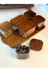 Mien Cam Kahvaltılık Akasya Kapak 6 Lı BOR-077