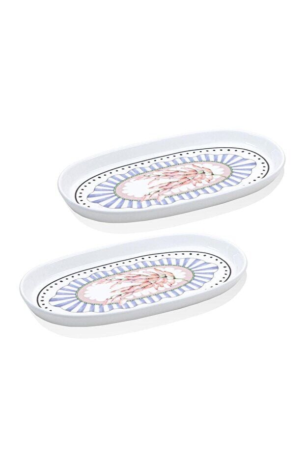 The Mia Spring Oval 2'li Servis Tabağı 29 cm SPR0010