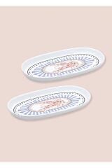 The Mia Spring Oval 2'li Servis Tabağı 29 cm SPR0010