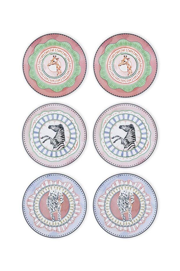The Mia Spring 6'lı Pasta Tabağı 19 cm SPR0001