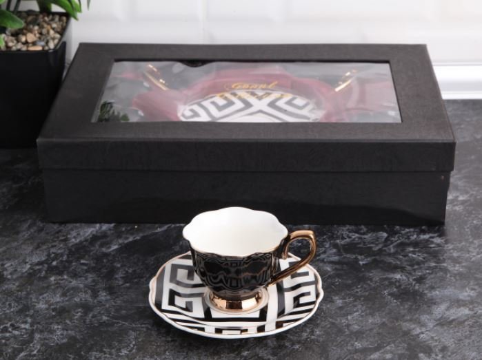 Gönül Kahve Takımı 6 Lı Siyah G2623