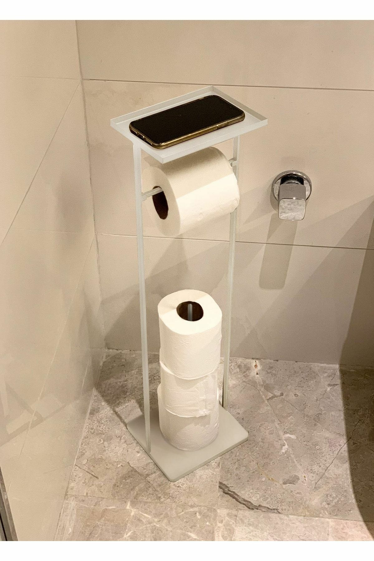 The Mia Tuvalet Kağıdı Stand Beyaz 54X15X12 Cm Glv0691