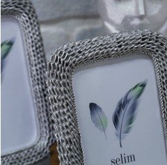 By Selim Çerçeve Chain Gümüş 15X20
