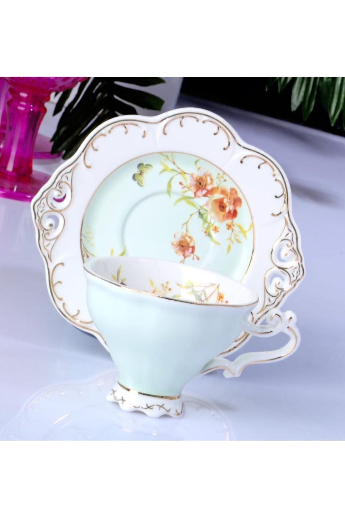 Kosova Kahve Takımı Flower Yeşil Zjn-02