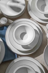 Nehir 57 Parça Siena Majestic Yemek Takımı Platin