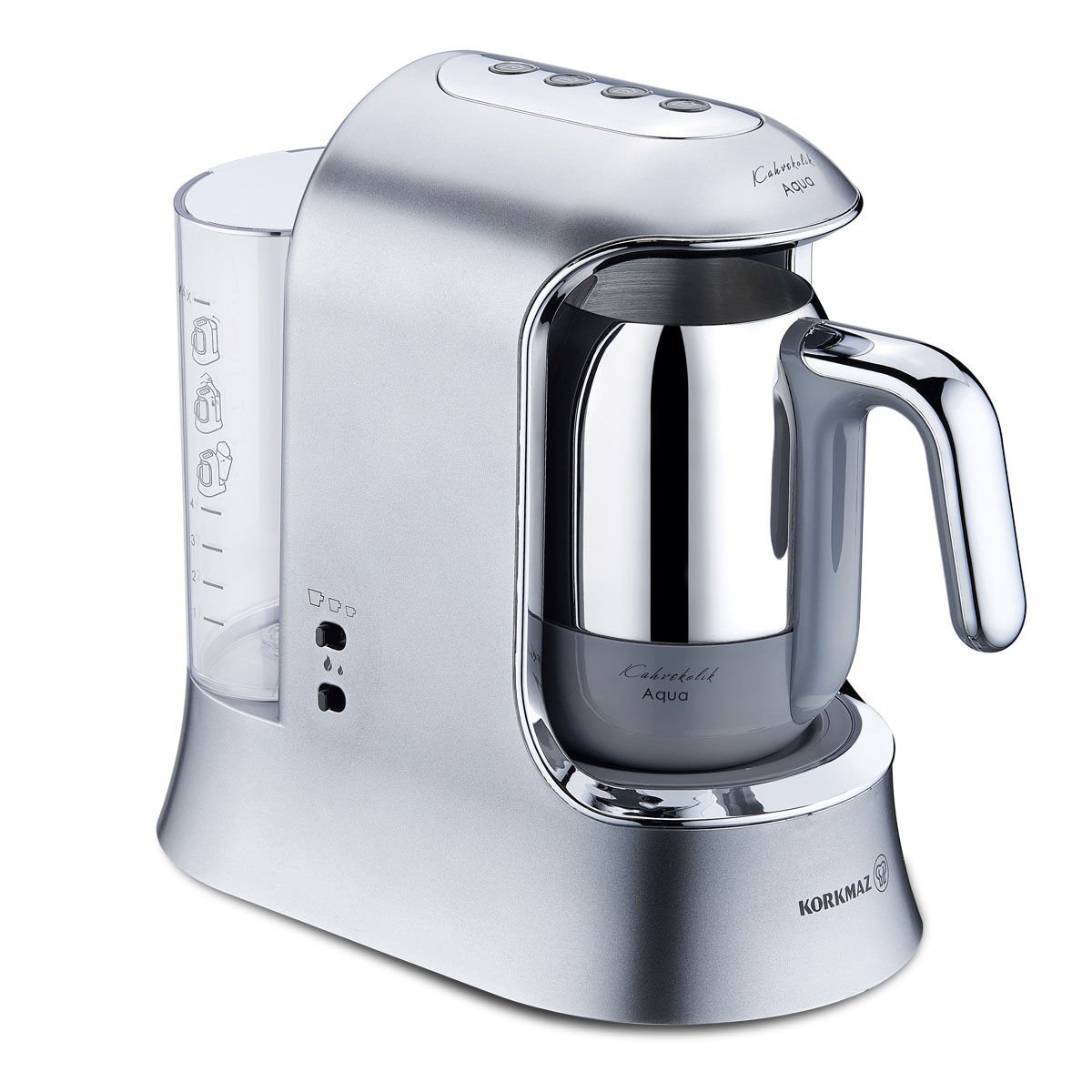 Korkmaz Kahvekolik Aqua A862-05 Inox/Krom Kahve Makinesi