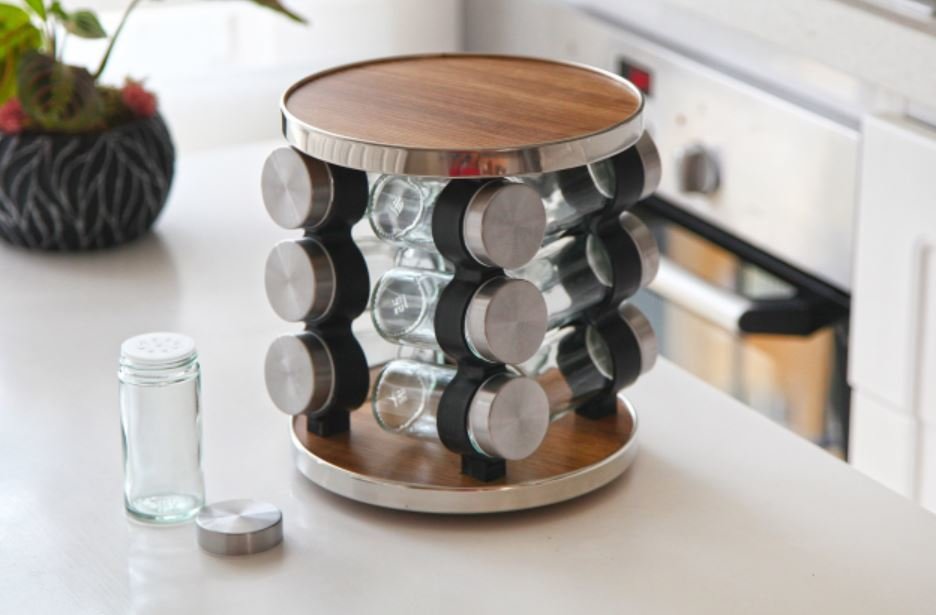 Gönül Baharat Seti 12 Li Döner Standlı Ahşap G2711