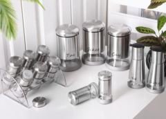 Gönül Baharat Seti 13 Lü Cam Inox G3023