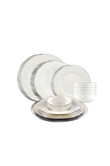 Kütahya Porselen 24 Parça Bone Olymposs Yemek Takımı Platin BNOLY24Y2220
