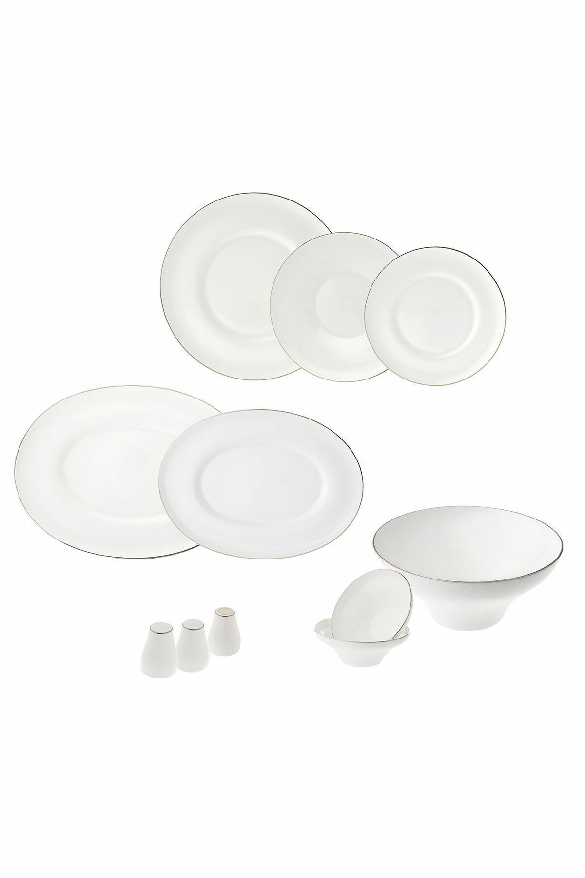 Jumbo 60 Parça Star Yemek Takımı Platin