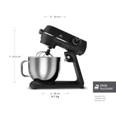 Karaca Multichef Artisan Stand Mikser 7 lt Digital 1800W Siyah