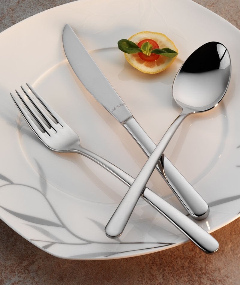 Aryıldız 89 Parça Viole Sade Çatal Kaşık Bıçak Takımı