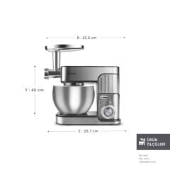 Karaca Inoxchef Pro Stand Mikser 1300 W 7 LT