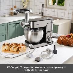 Karaca Inoxchef Pro Stand Mikser 1300 W 7 LT