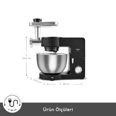 Karaca Multichef Ultra Stand Mikser 2000 W Siyah