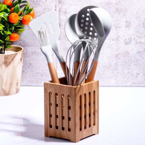 Kosova Kepçe Seti 7 Li Bambu Füme SLK-259