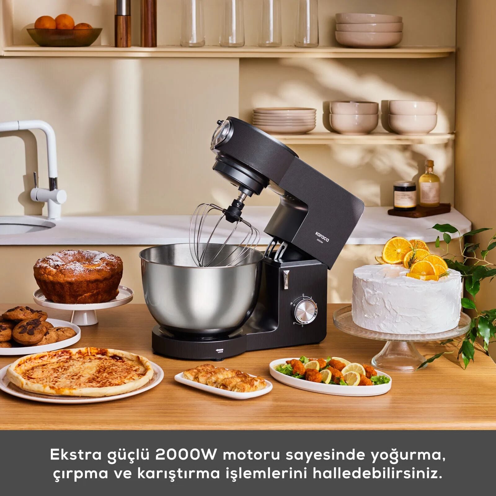 Karaca Multichef Ultra Stand Mikser 2000 W Antrasit