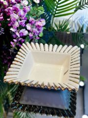 Kosova Sunumluk Gold Krem 26 Cm Kare GEBO-10