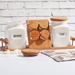 Kosova Baharat Takımı 6 Lı Bambu Kapaklı PR-BY121