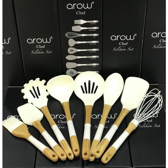 Arow Chef Silikon TR-2408 8 Parça Servis Takımı