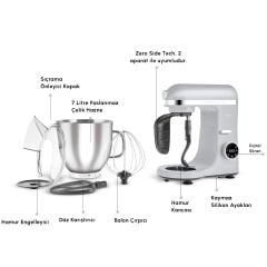 Karaca Mastermaid Chef Ultra Stand Mikser 7 lt Digital 2000W Silver