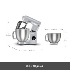 Karaca Mastermaid Chef Ultra Stand Mikser 7 lt Digital 2000W Silver