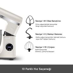 Karaca Mastermaid Chef Ultra Stand Mikser 7 lt Digital 2000W Starlight