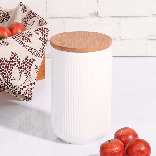 Kosova Kavanoz Bambu Kapaklı Orta PR-BY307