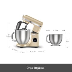 Karaca Mastermaid Chef Ultra Hamur Yoğurma Makinesi Mineral Gold