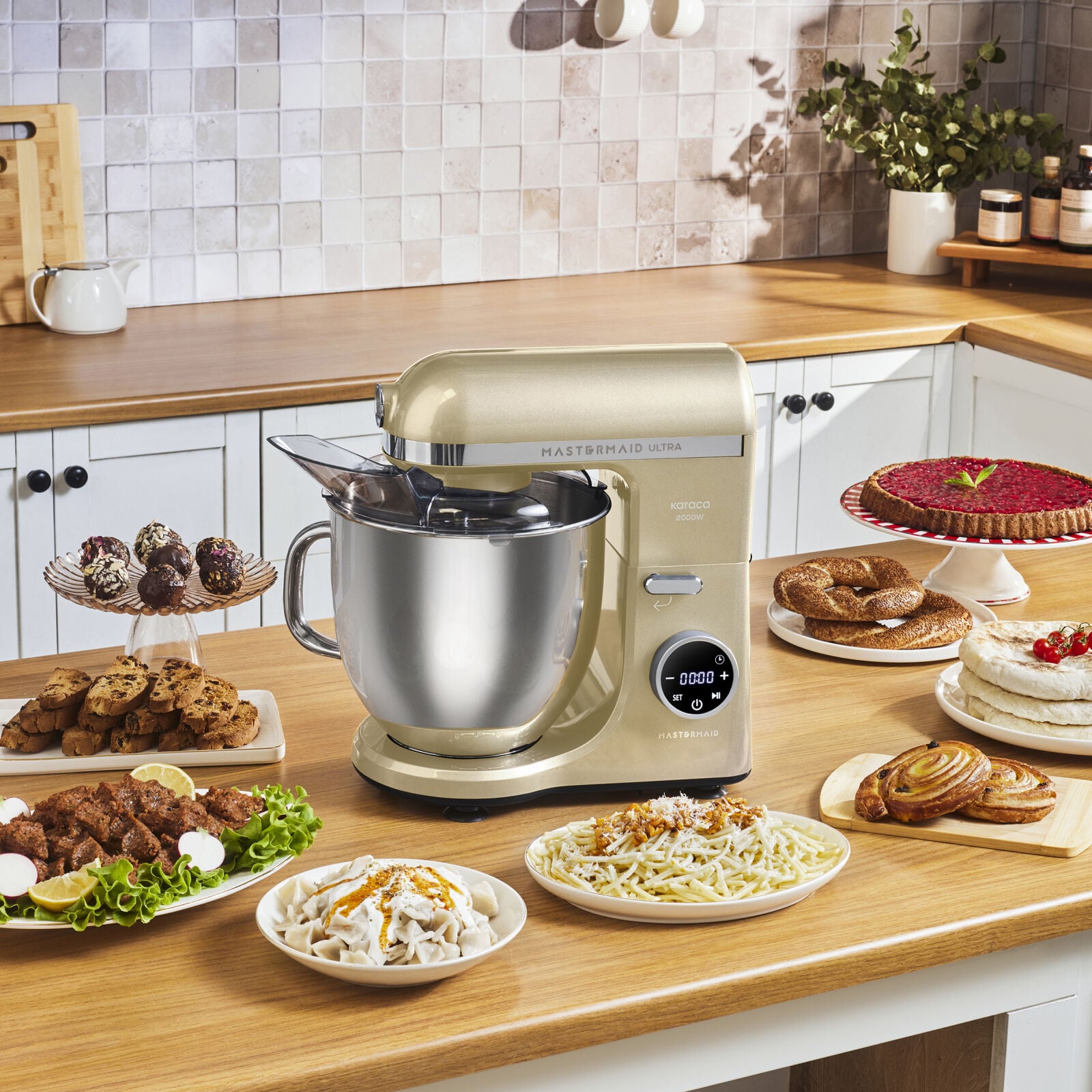 Karaca Mastermaid Chef Ultra Hamur Yoğurma Makinesi Mineral Gold