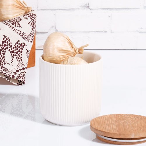 Kosova Kavanoz Bambu Kapaklı Küçük PR-BY308