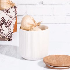 Kosova Kavanoz Bambu Kapaklı Küçük PR-BY308