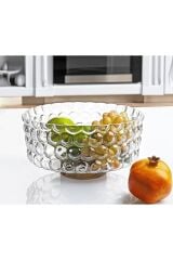 Kosova Cam Kase Akasya Taban Bubble Desen 28 Cm ANH-03