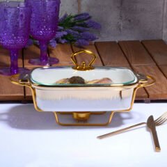 Kosova Tencere Telli Dikdörtgen 27 cm White Gold