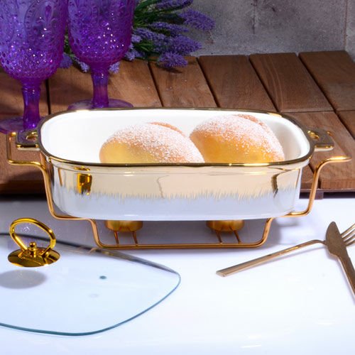 Kosova Tencere Telli Dikdörtgen 32 cm White Gold