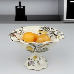 Kosova Sunumluk Kase Olive Ayaklı 25X16 Cm ZPS-01