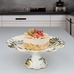 Kosova Sunumluk Olive Ayaklı Yuvarlak 34,5X15 Cm ZPS-05