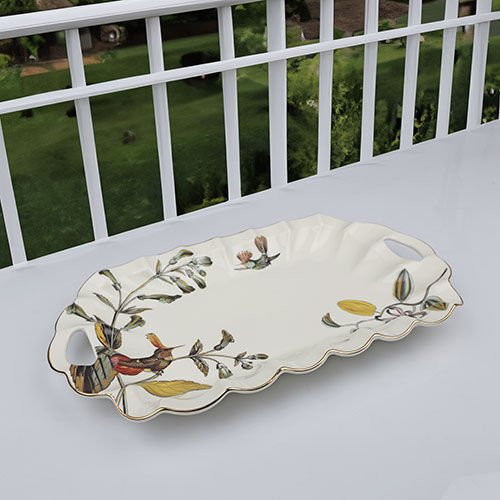 Kosova Sunumluk Tabak Olive Dikdörtgen 38,5X20,5 Cm ZPS-09