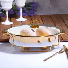 Kosova Tencere Telli Oval 32 cm Whıte Gold