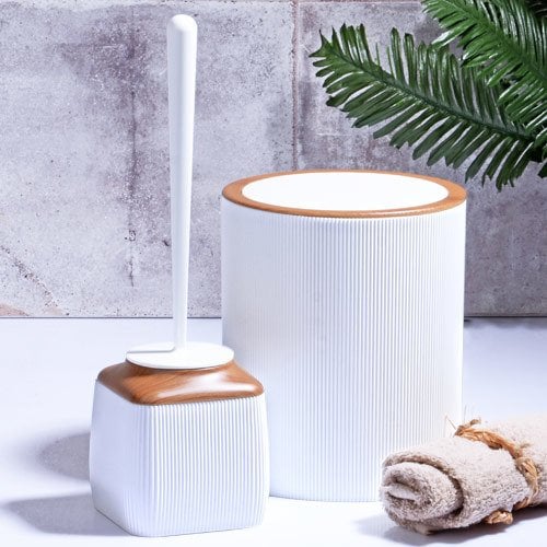 Kosova Banyo Seti Fitil 2 Li Ahşap Beyaz FTL-0024