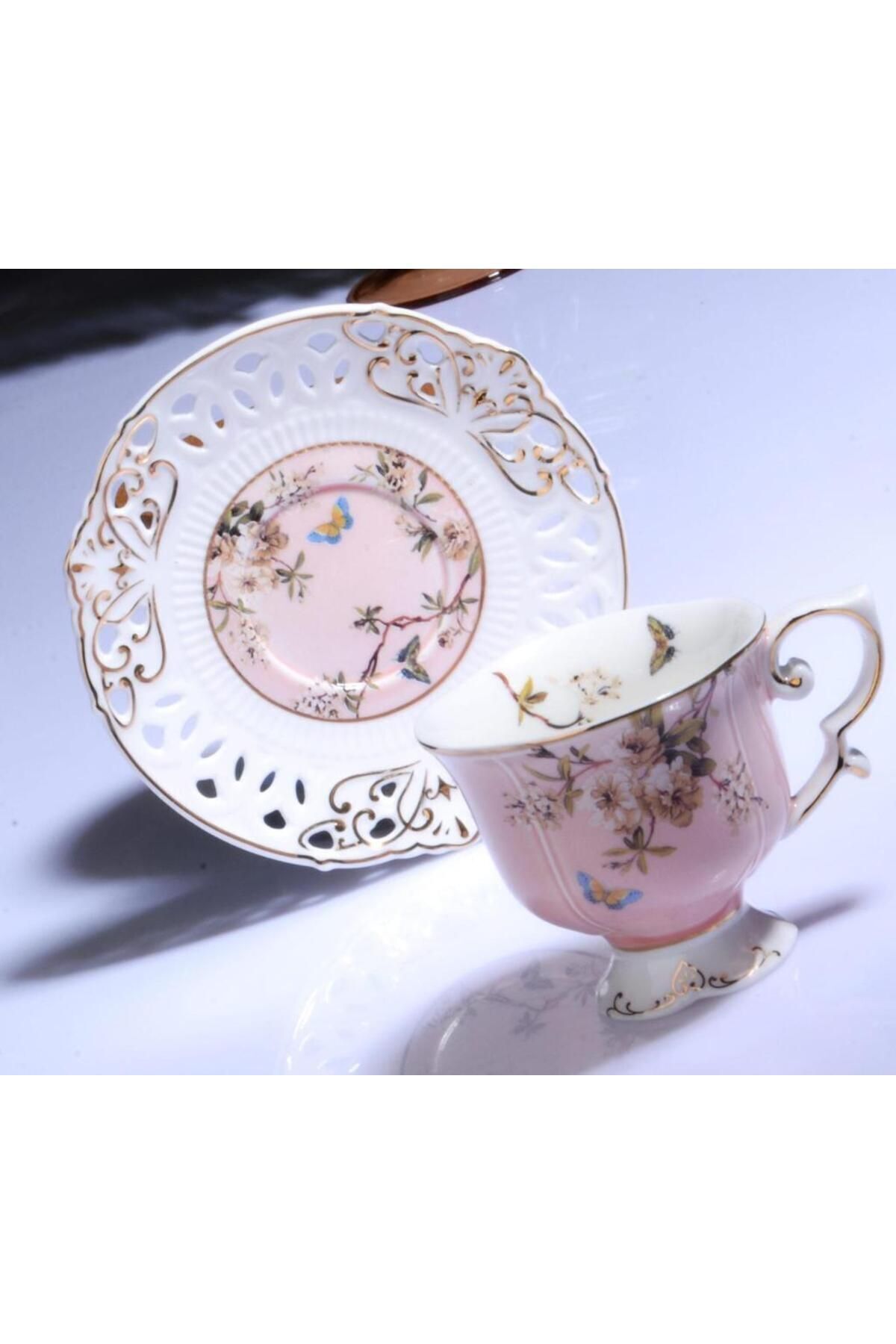 Kosova Kahve Takımı Flower Pembe Zjn-07