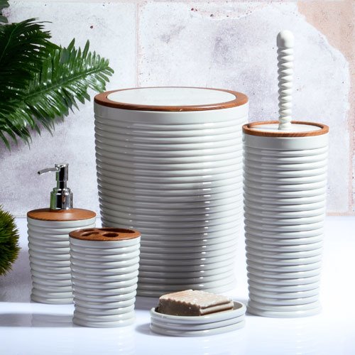 Kosova Banyo Seti 5 Li Elegans Ahşap Gri ELG-0009