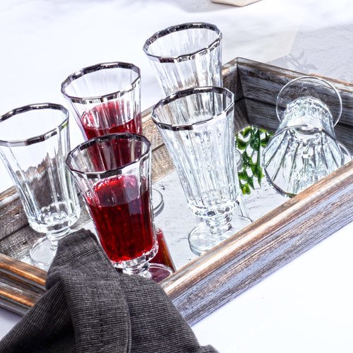 Kosova Bardak Takımı Ayaklı Gümüş 440186-320006