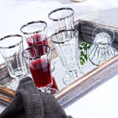 Kosova Bardak Takımı Ayaklı Gümüş 440186-320006