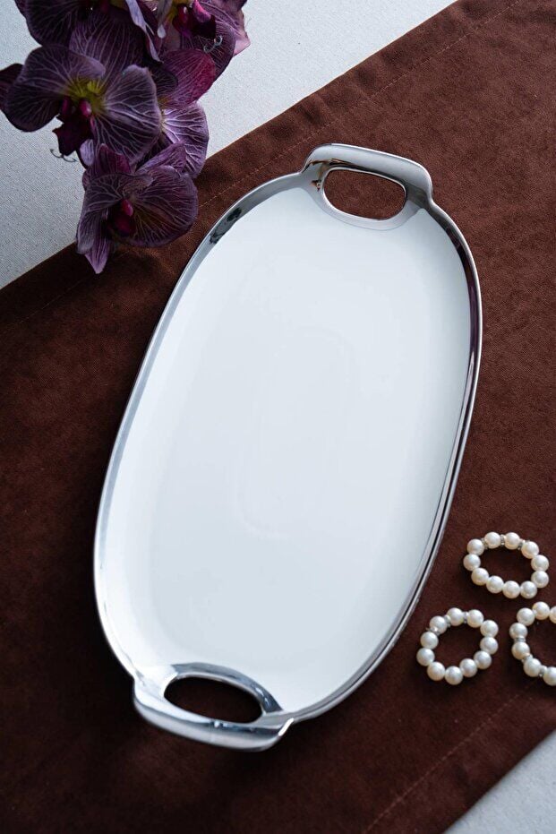 Acar Tepsi Porselen Arven Silver KAI-07675
