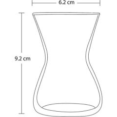 Paşabahçe Şelale 6'lı Çay Bardağı 42751