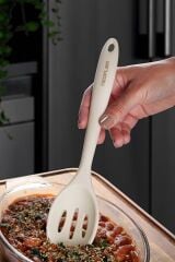 Neoflam Silikon Izgaralı Kaşık Bej D-NEOFKTSSS