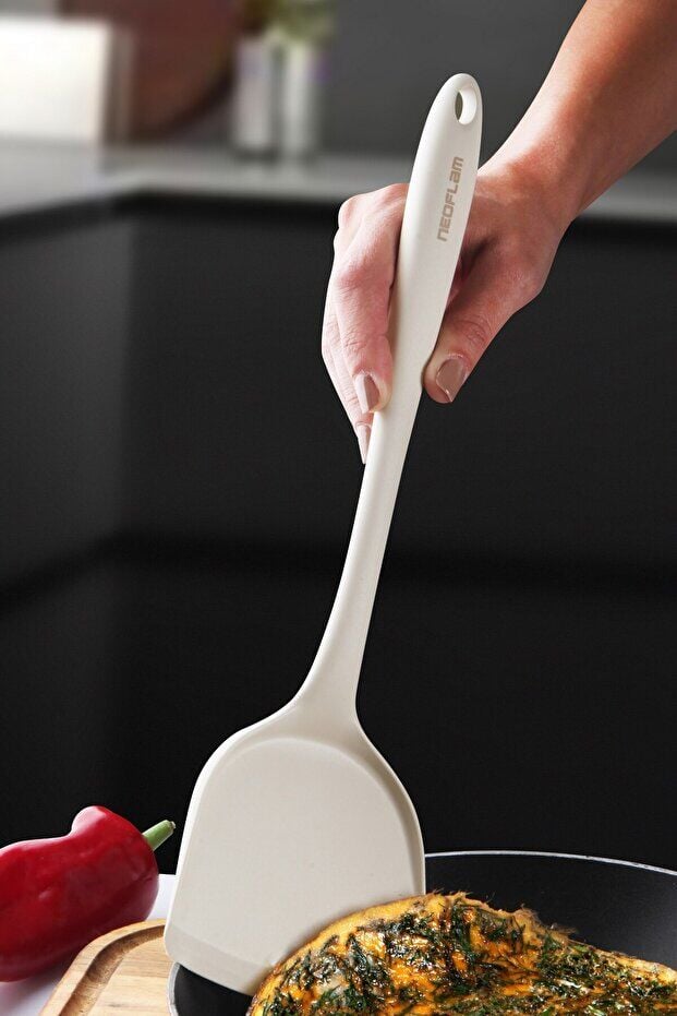 Neoflam Silikon Geniş Spatula Bej D-NEOFKTTRN