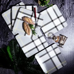 Kosova 6'Lı Servis Tabak Kare 25 Cm S-19428