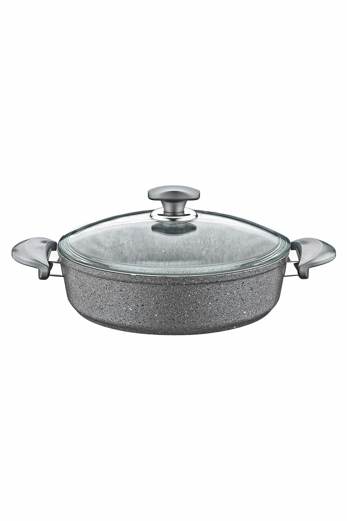 Oms 30 Cm Granit Kısa Tencere Gri 3310